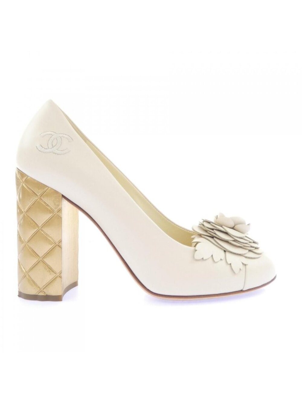 Chanel Pumps Heel Beige